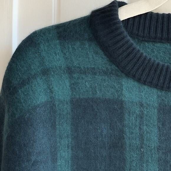 J Crew Watch Tartan Plaid Crewneck Alpaca Wool Crewneck Sweater - Picture 4 of 9